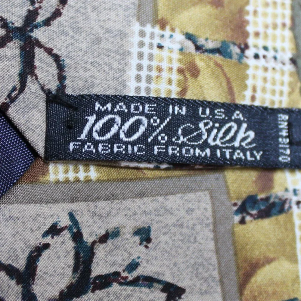 GEOFFREY BEENE ITALIAN SILK NECKTIE LINED GORGEOUS!!! BOTANICALS EUC 60